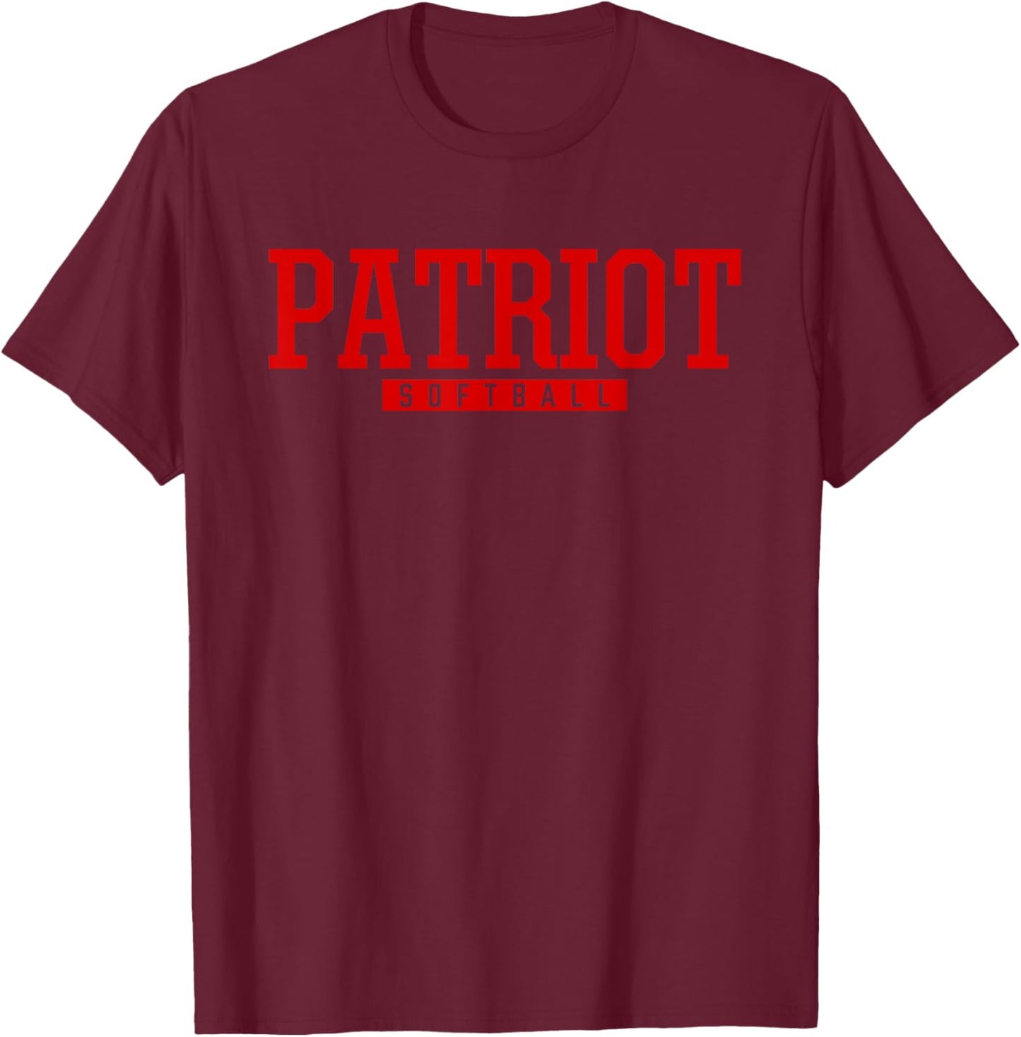 Patriot High School Softball T-Shirt - T-Shirt | Maroon
