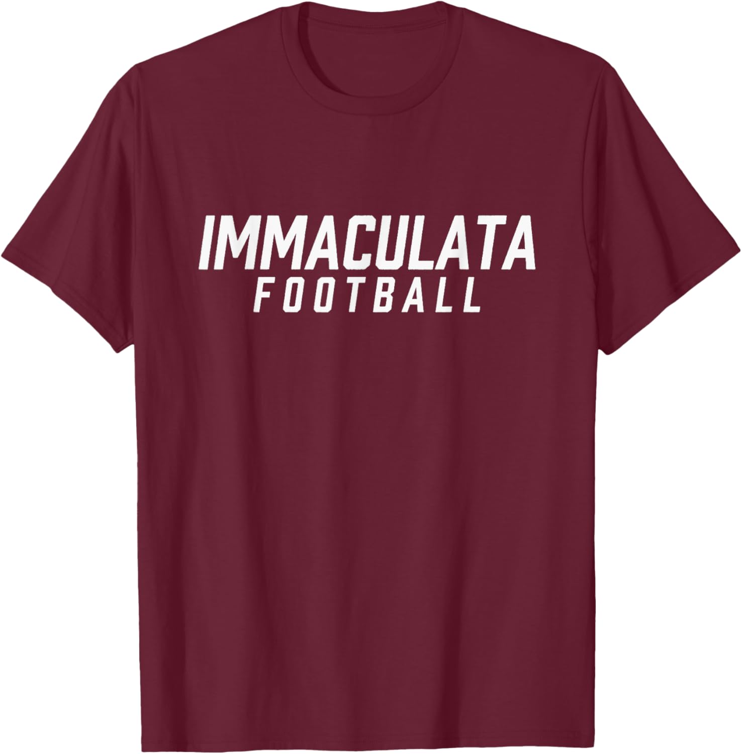 Immaculata High School Football Team T-Shirt - T-Shirt | Maroon