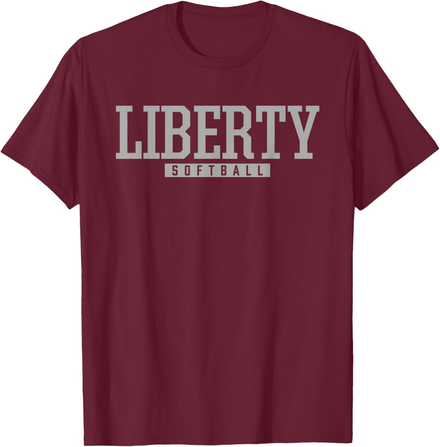 Liberty High School Softball T-Shirt - T-Shirt | Maroon