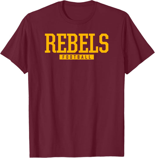 Crestview Rebels Football HS T-Shirt - T-Shirt | Maroon
