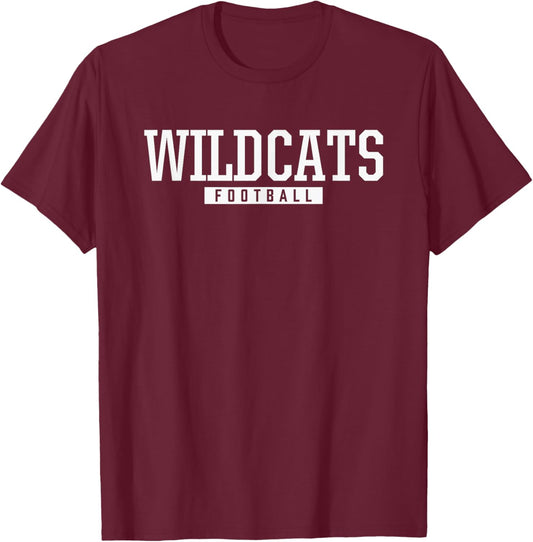 Wildwood Wildcats Football HS T-Shirt - T-Shirt | Maroon