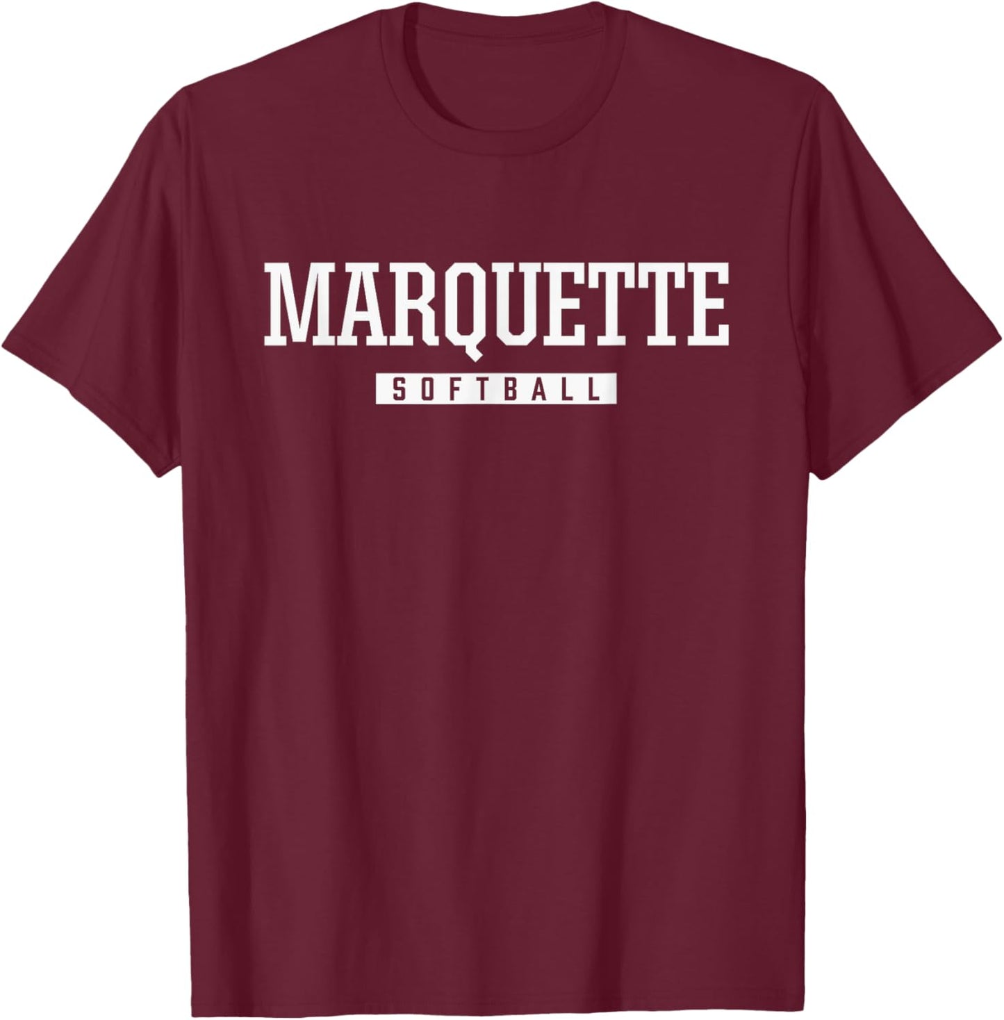 Marquette Senior High School Softball T-Shirt - T-Shirt | Maroon