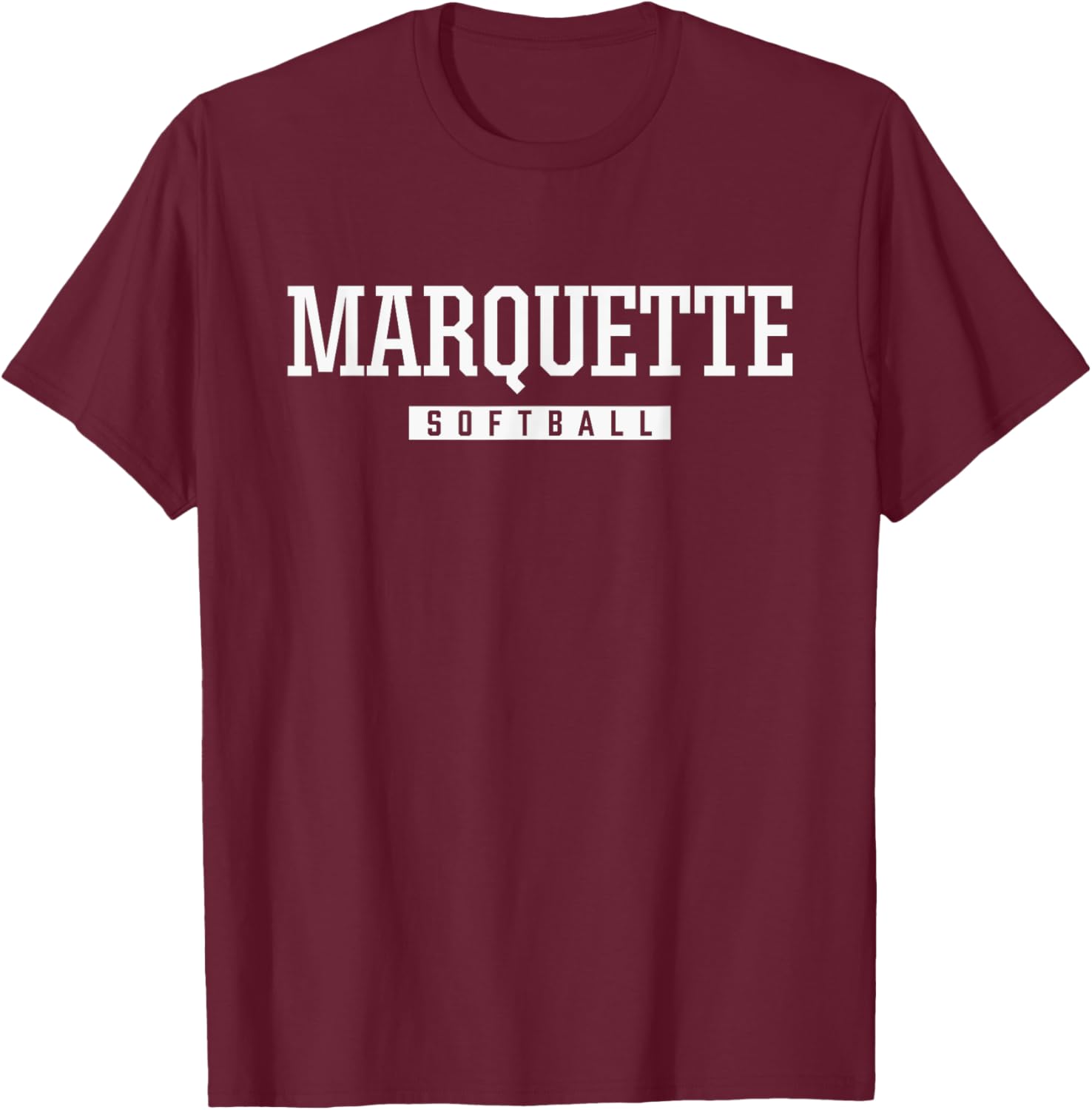 Marquette Senior High School Softball T-Shirt - T-Shirt | Maroon