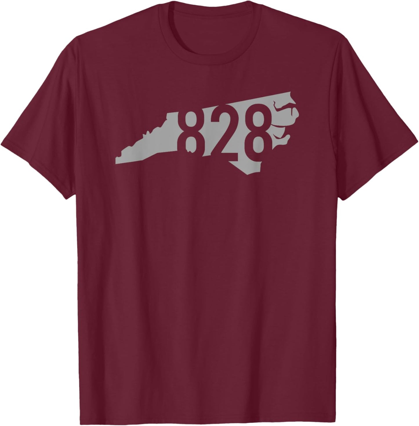 828 Area Code, Asheville, Hickory, Boone, North Carolina T-Shirt - T-Shirt | Maroon