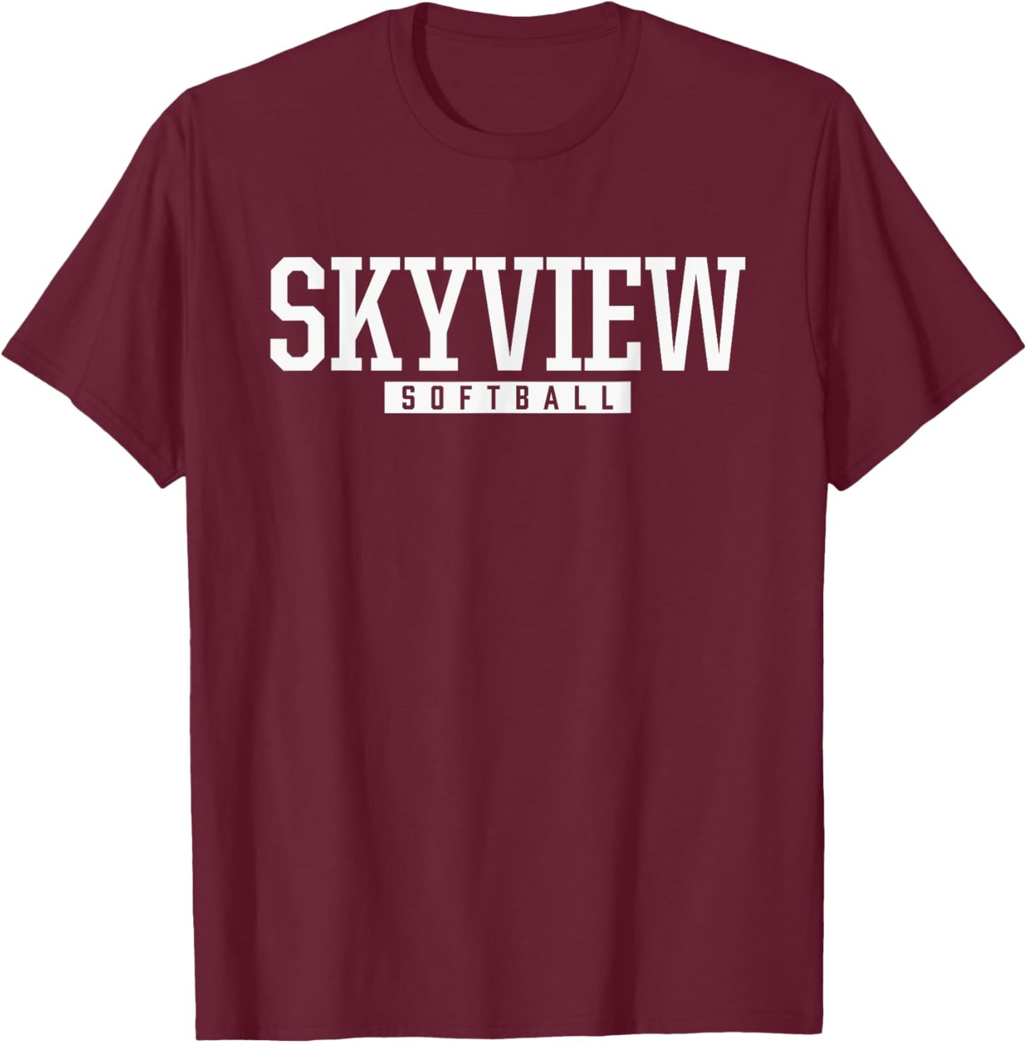 Skyview High School Softball T-Shirt - T-Shirt | Maroon