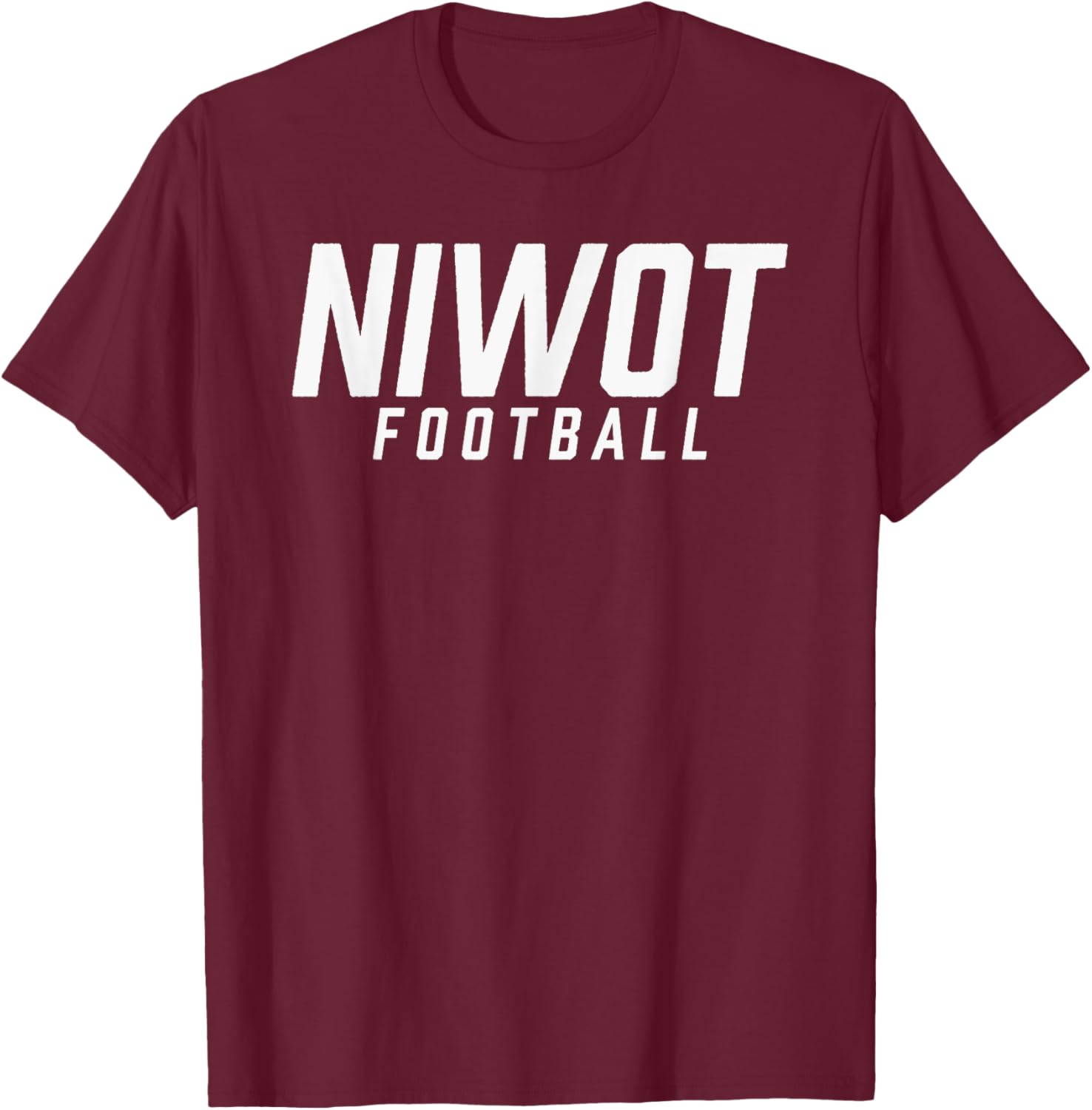 Niwot High School Football Team T-Shirt - T-Shirt | Maroon