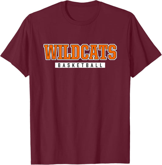 Wildcats Basketball Los Gatos High School T-Shirt - T-Shirt | Maroon