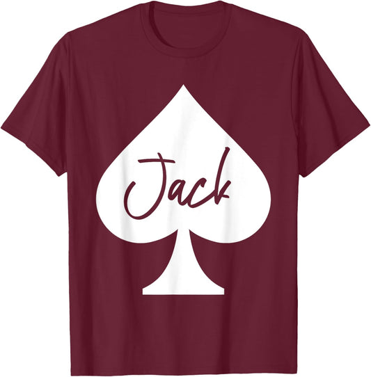 J of Spades Deck of Cards Carnival Halloween Costume Jack T-Shirt - T-Shirt | Maroon