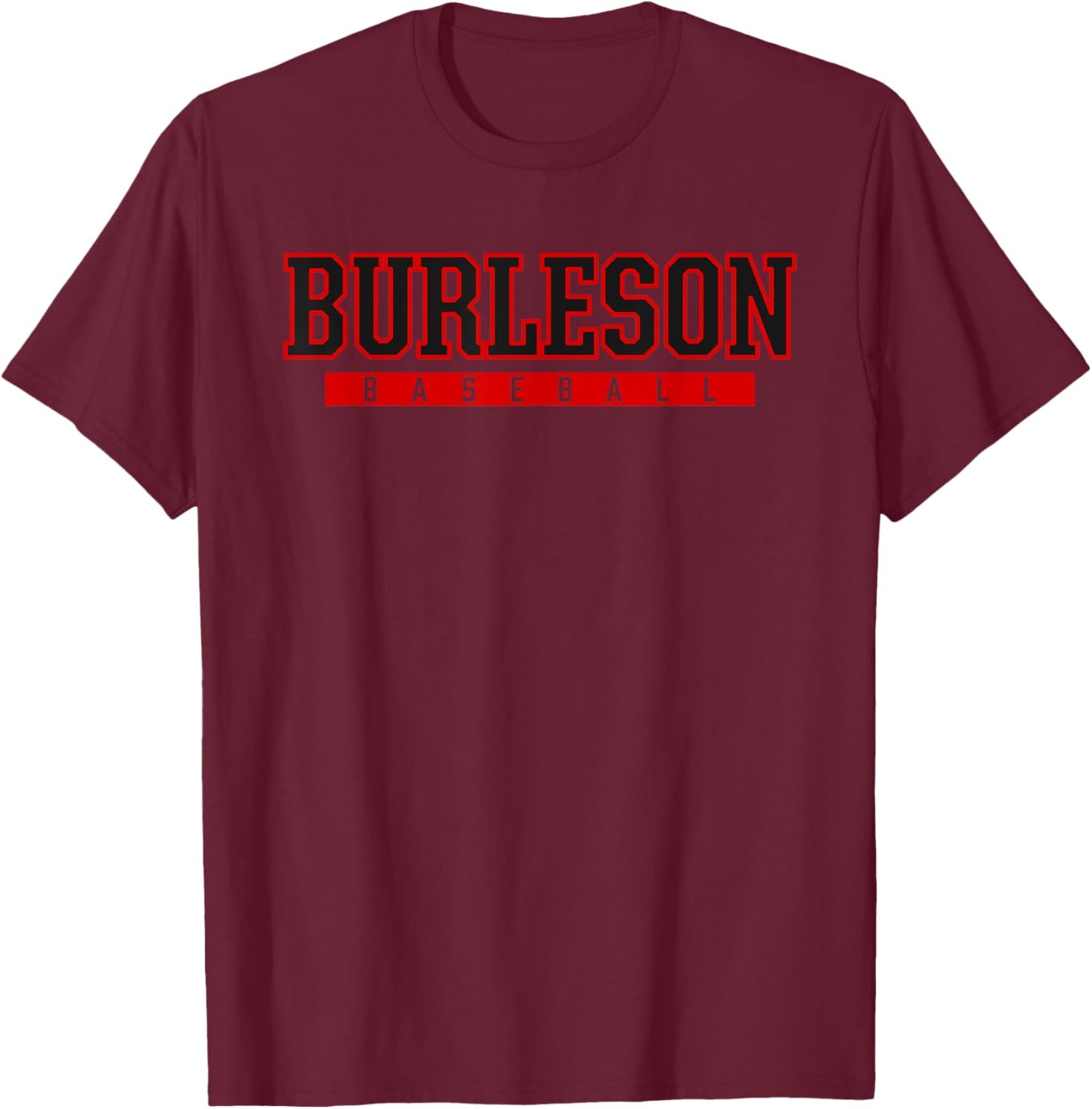 Burleson High School Baseball T-Shirt - T-Shirt | Maroon