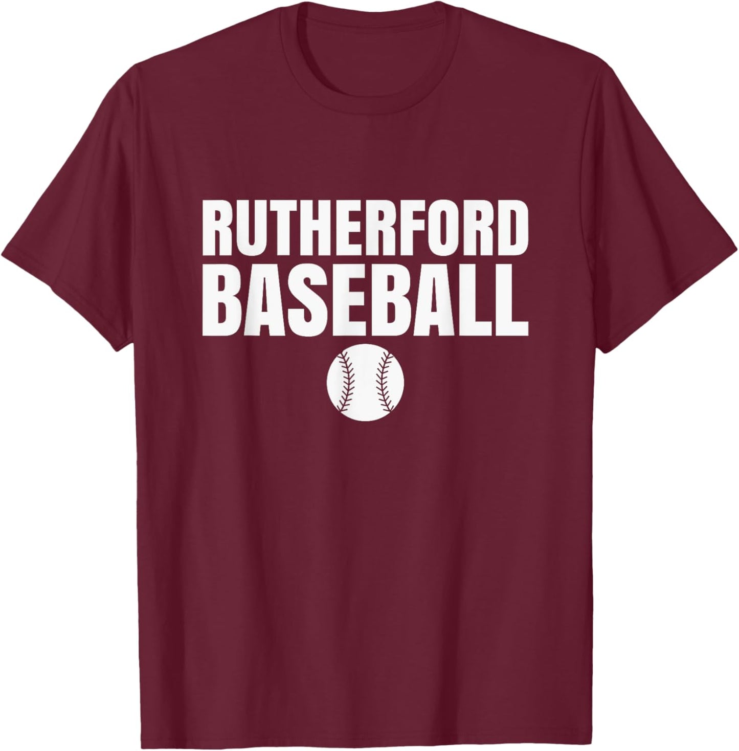 Rutherford High School Baseball T-Shirt - T-Shirt | Maroon