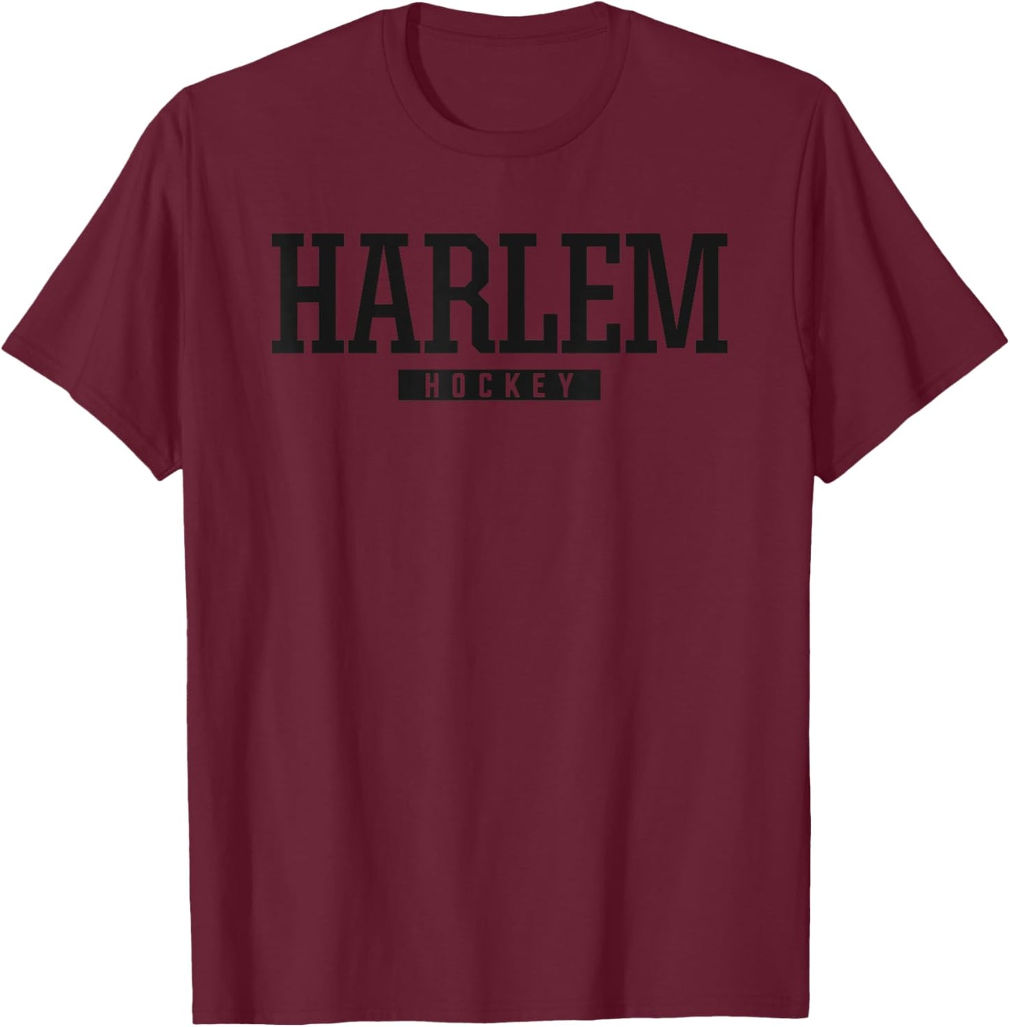 Harlem High School Hockey T-Shirt - T-Shirt | Maroon
