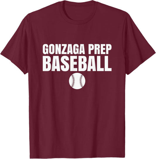 Gonzaga Prep School Baseball T-Shirt - T-Shirt | Maroon