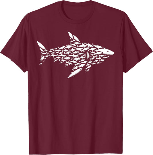 Shark Lover Marine Biology Science Enthusiast T-Shirt - T-Shirt | Maroon
