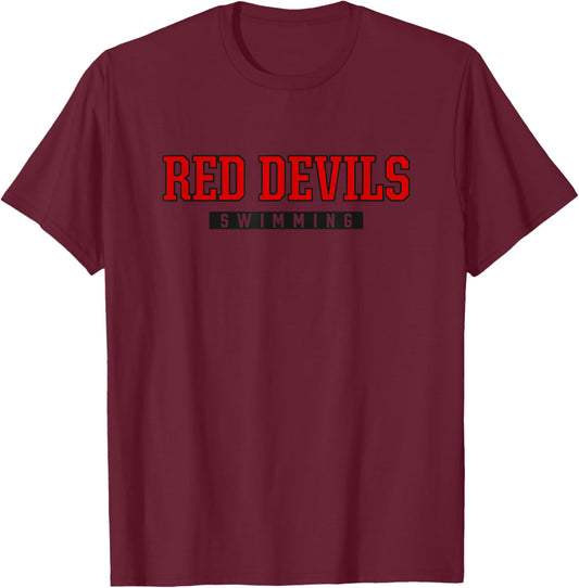 East Valley Red Devils Swimming T-Shirt - T-Shirt | Maroon