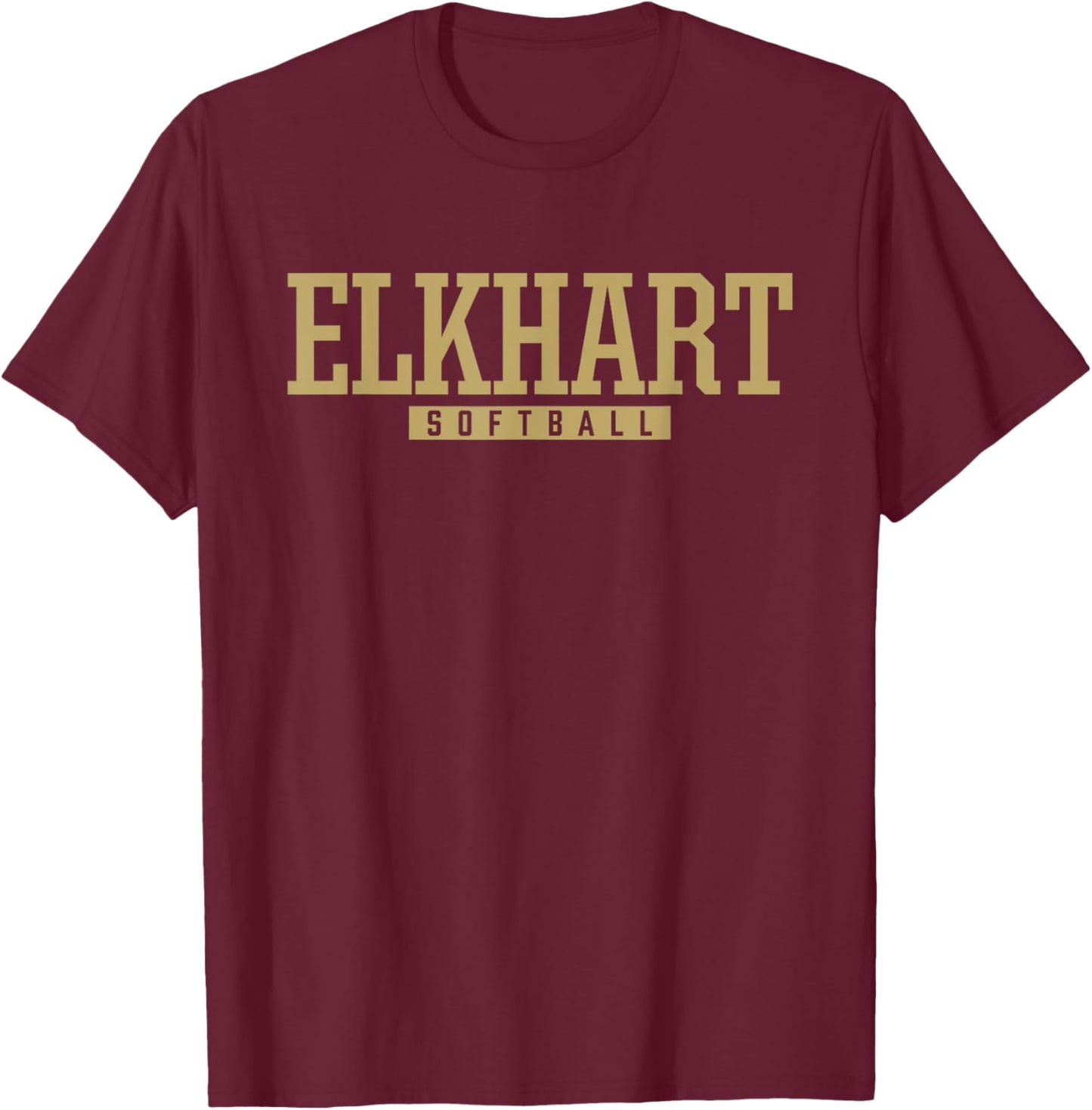 Elkhart High School Softball T-Shirt - T-Shirt | Maroon