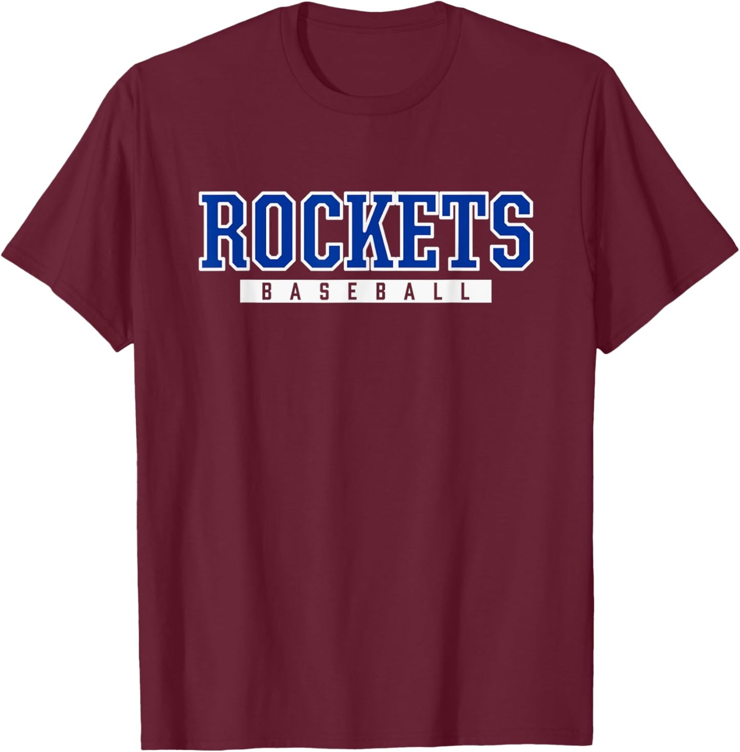 Limestone Community Rockets Baseball T-Shirt - T-Shirt | Maroon