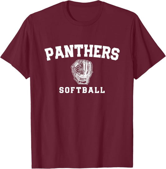 Panthers Cabot Softball Mitt HS T-Shirt - T-Shirt | Maroon