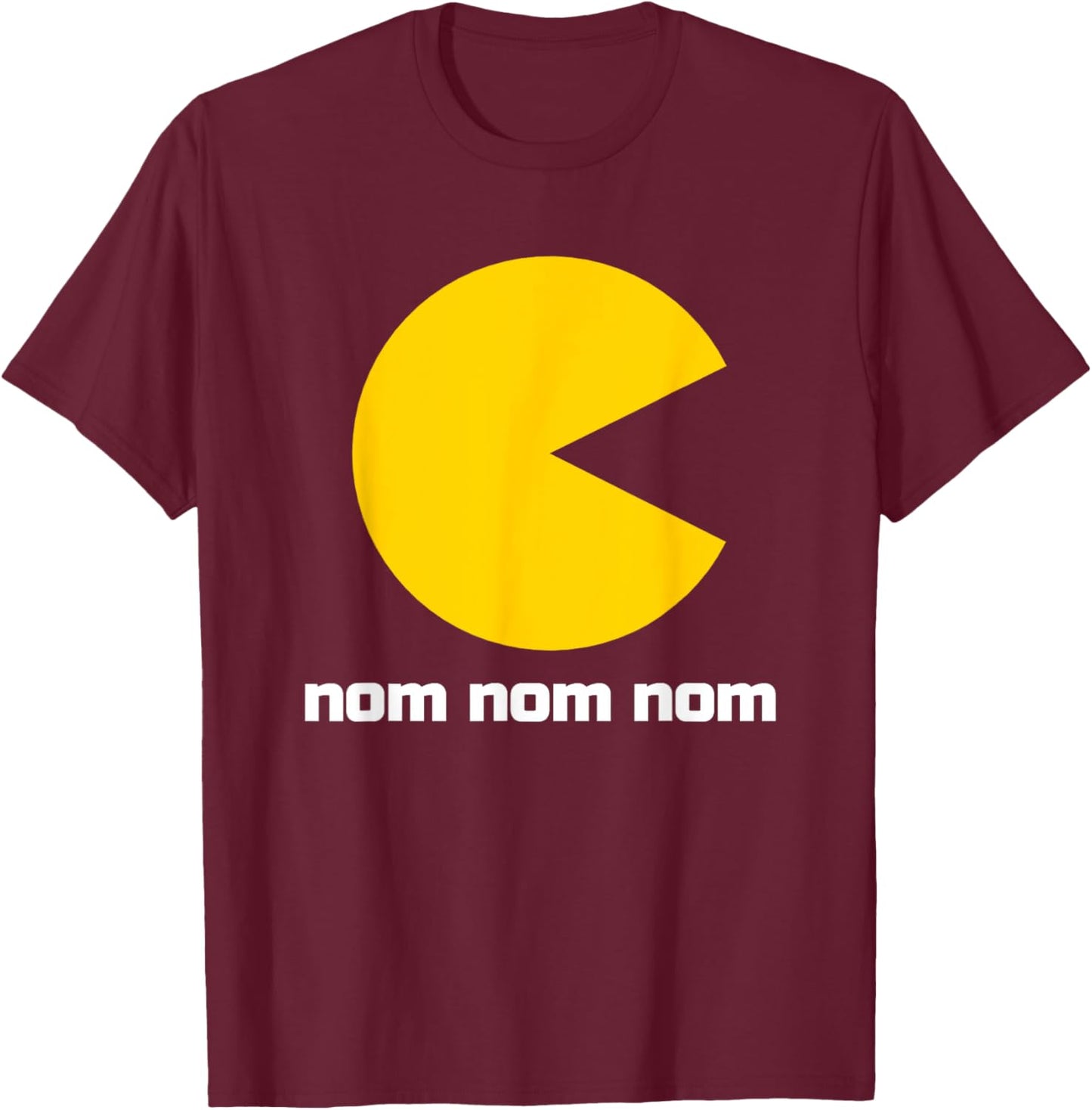 Classic Video Game Nom Nom Nom T-Shirt - T-Shirt | Maroon