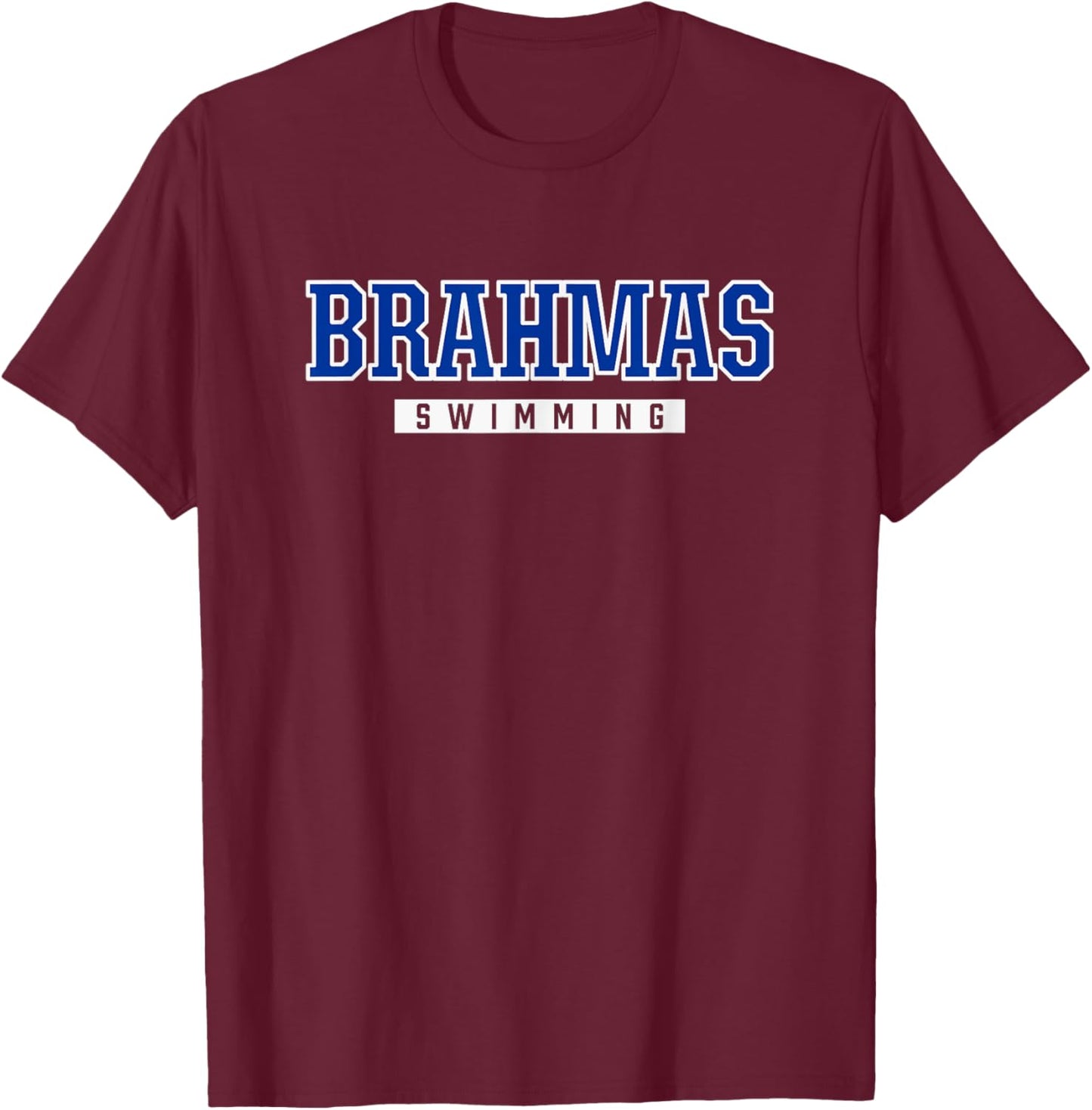 Macarthur Brahmas Swimming T-Shirt - T-Shirt | Maroon