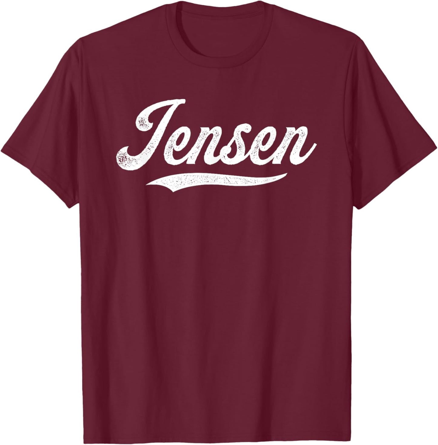 Distressed Script Carter Jensen Prospect Baseball Fan Gear T-Shirt - T-Shirt | Maroon