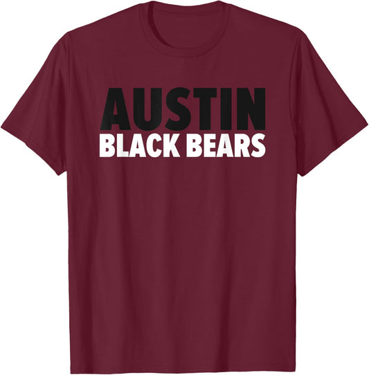 Austin Black Bears Bold T-Shirt - T-Shirt | Maroon