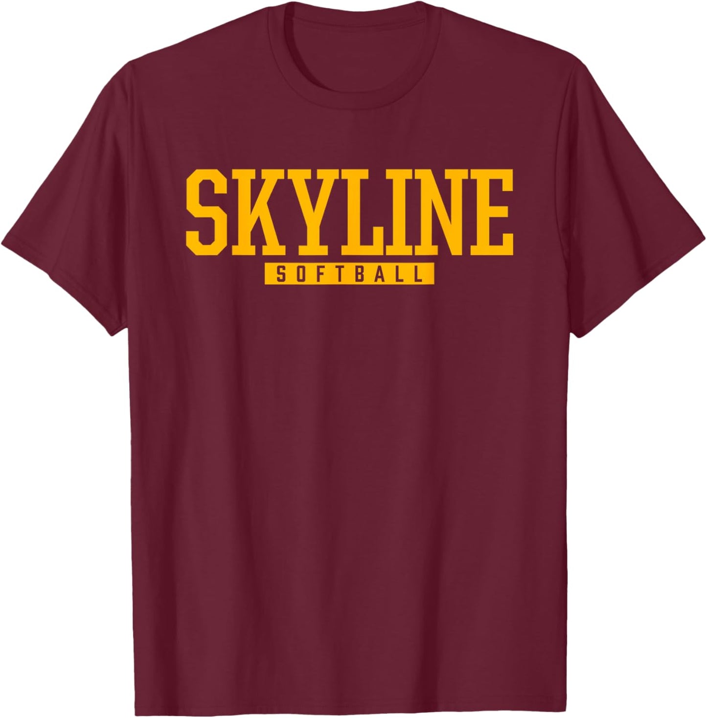 Skyline High School Softball T-Shirt - T-Shirt | Maroon