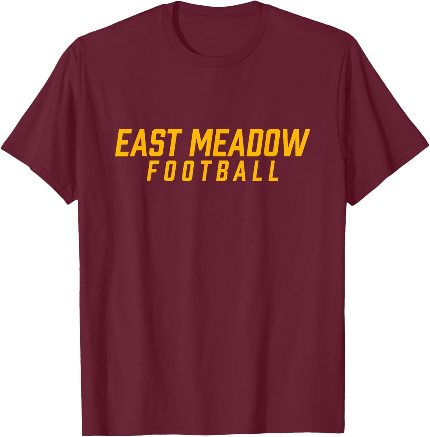 East Meadow High School Football Team T-Shirt - T-Shirt | Maroon