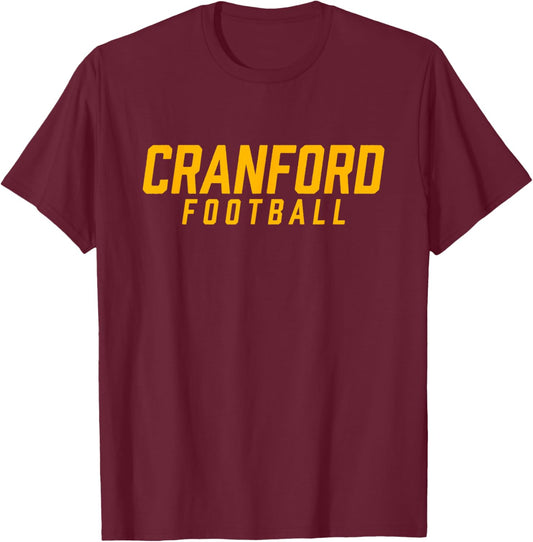 Cranford High School Football Team T-Shirt - T-Shirt | Maroon