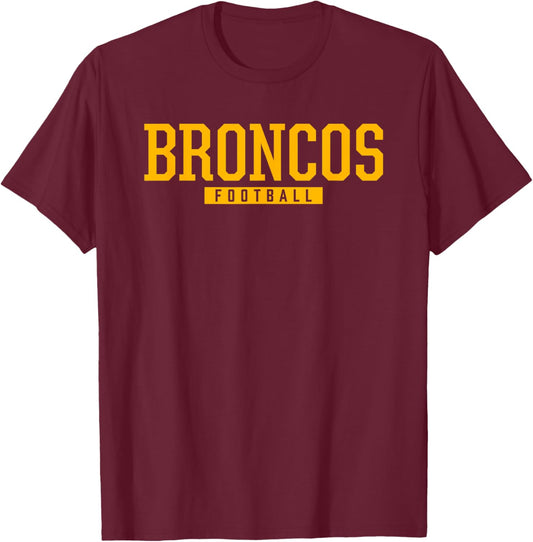 Spring Hill Broncos Football HS T-Shirt - T-Shirt | Maroon