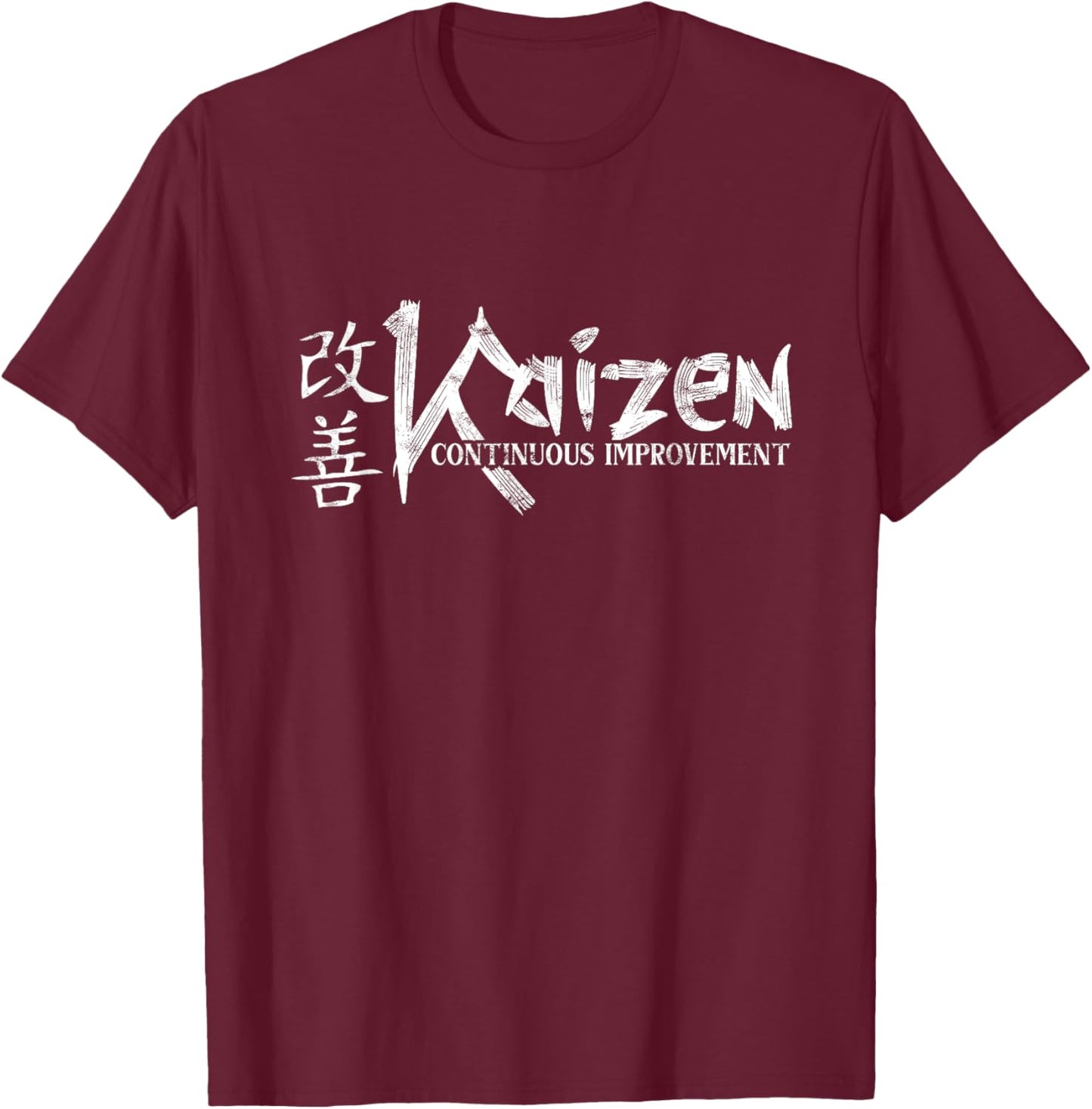 Kaizen Kanji Continuous Improvement Kaizen T-Shirt - T-Shirt | Maroon