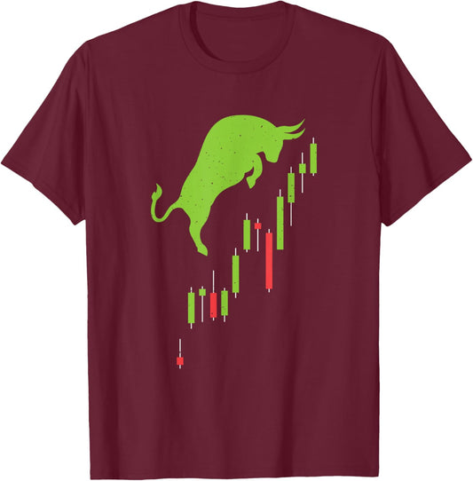 Best Stock Market Art Women Stock Broker Day Trading T-Shirt - T-Shirt | Maroon