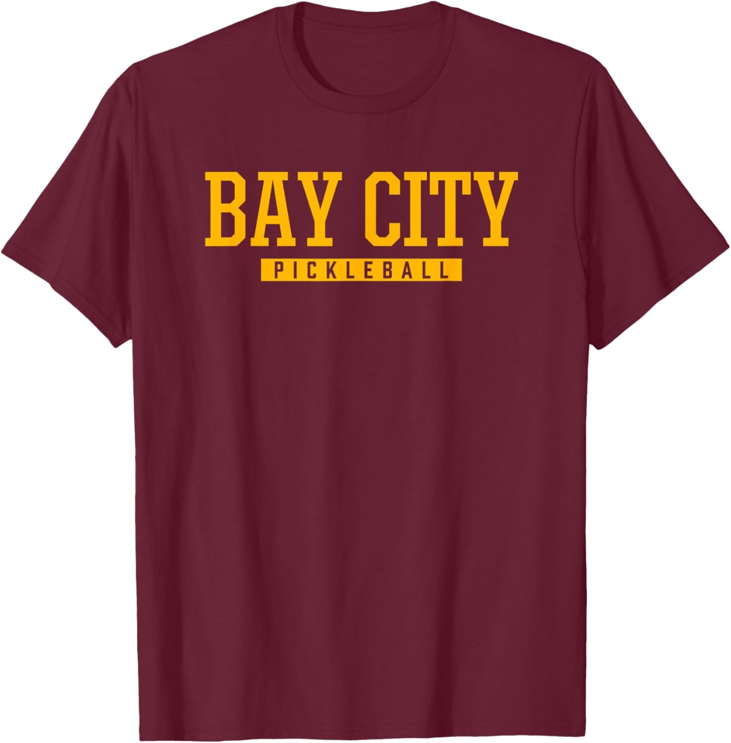 Bay City Black Cats Pickleball HS T-Shirt - T-Shirt | Maroon