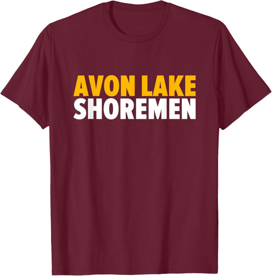 Avon Lake Shoremen Bold T-Shirt - T-Shirt | Maroon