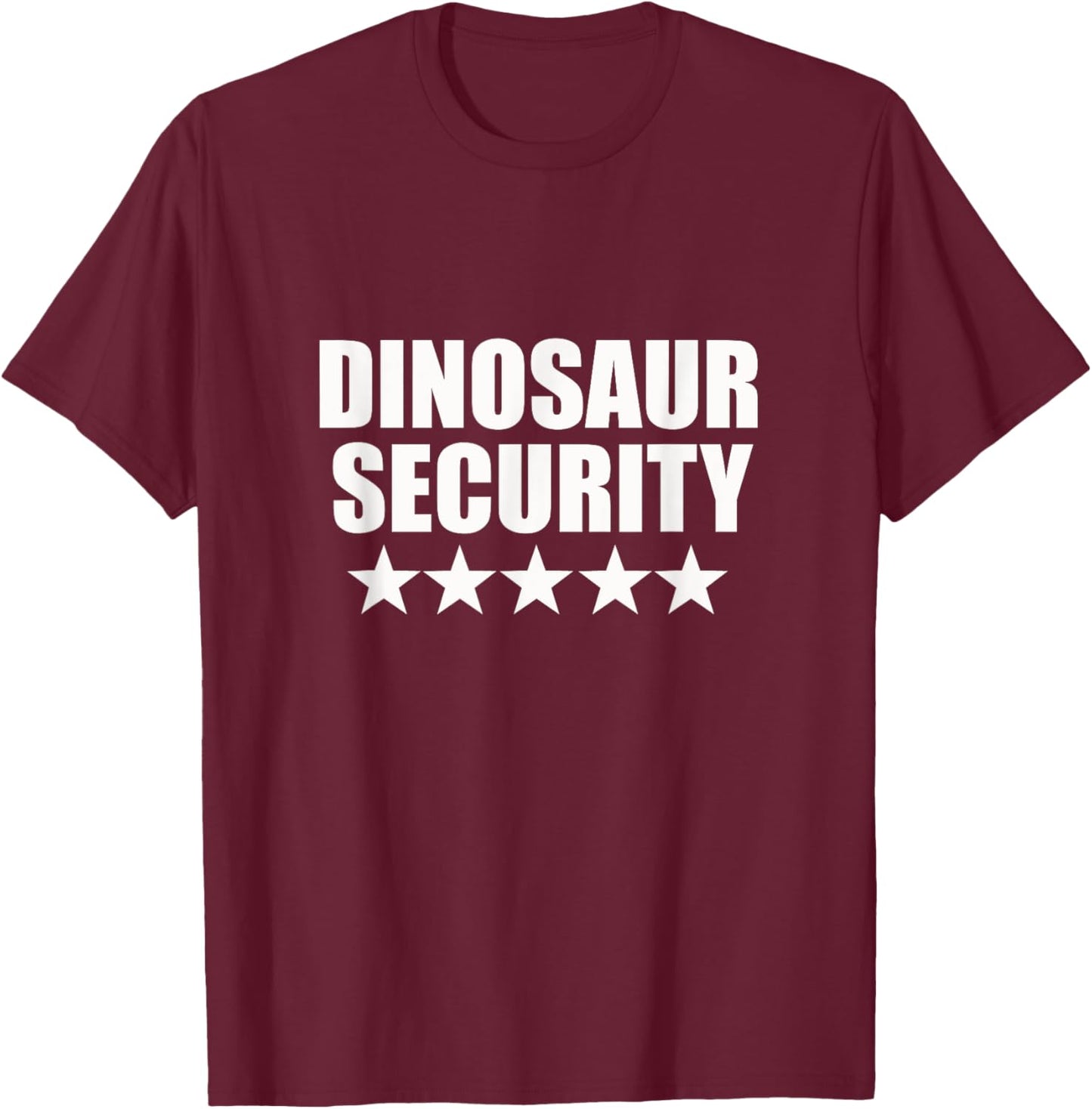 Dinosaur Security Halloween Birthday Fancy Dress Costume T-Shirt - T-Shirt | Maroon