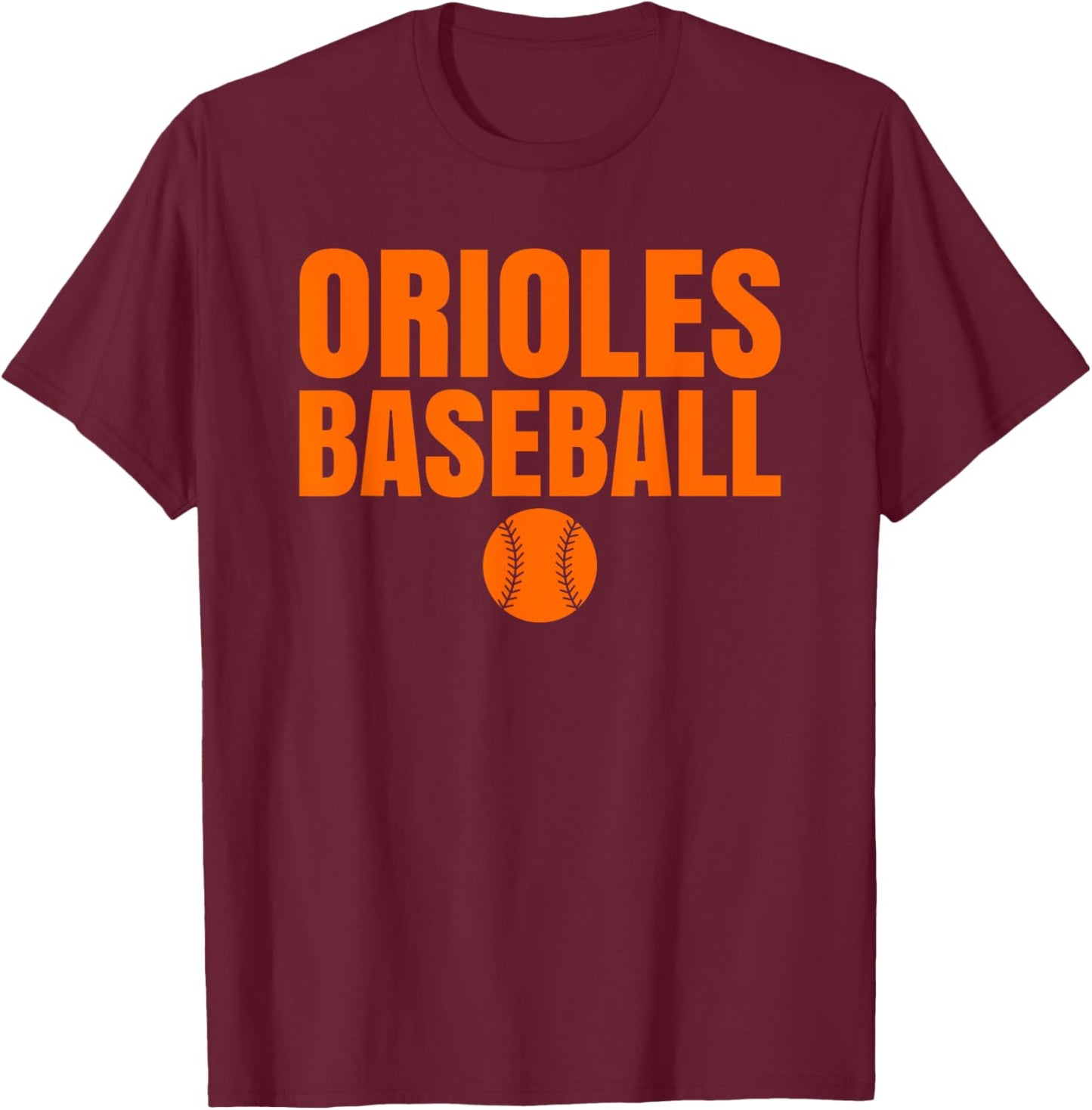 Warren Orioles Baseball T-Shirt - T-Shirt | Maroon