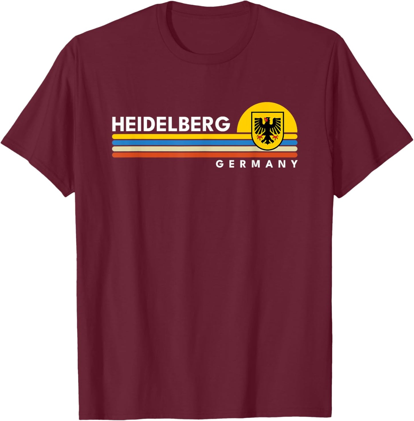 Heidelberg Germany Vintage Retro Souvenirs T-Shirt - T-Shirt | Maroon