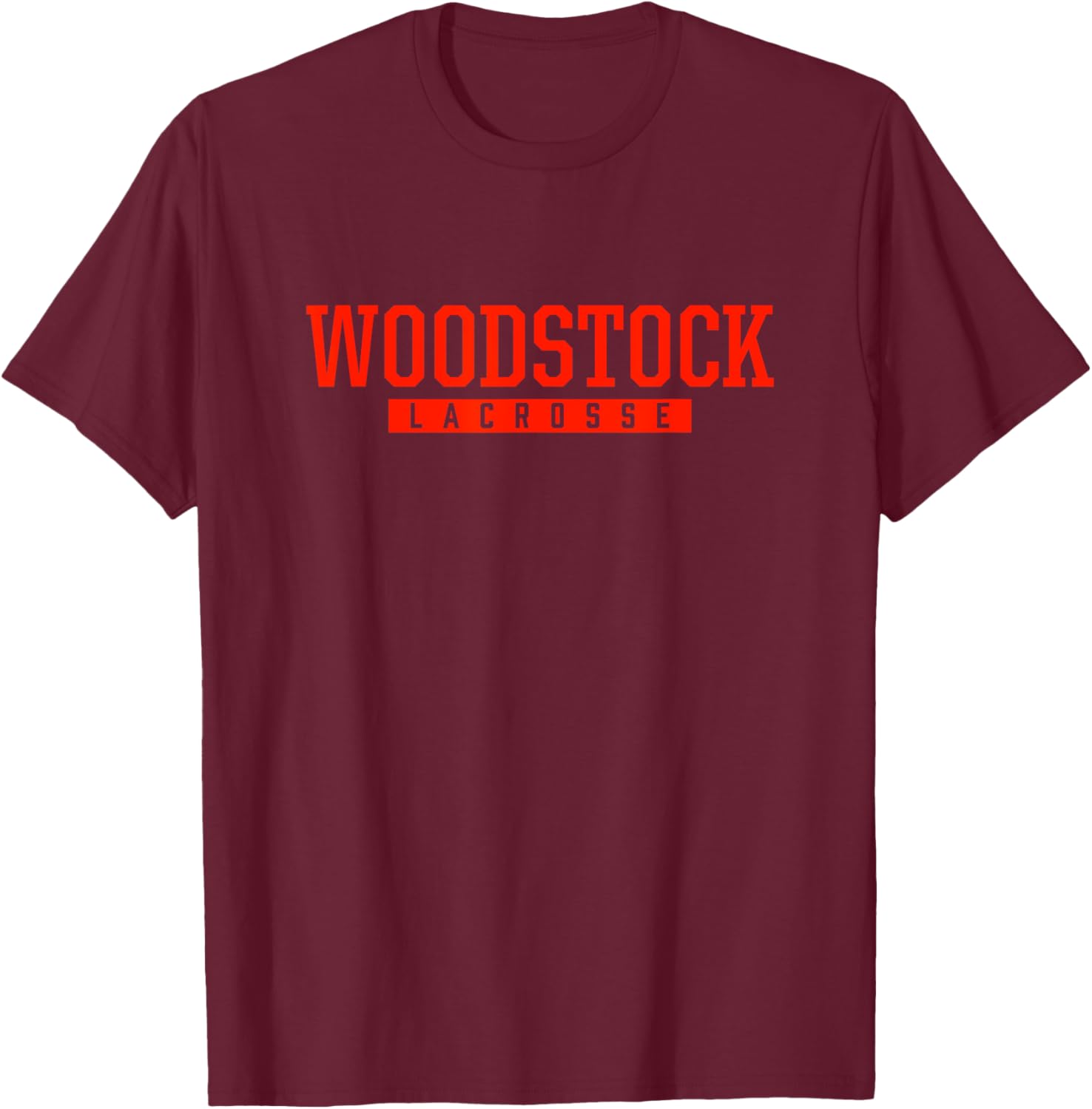 Woodstock High School Lacrosse T-Shirt - T-Shirt | Maroon
