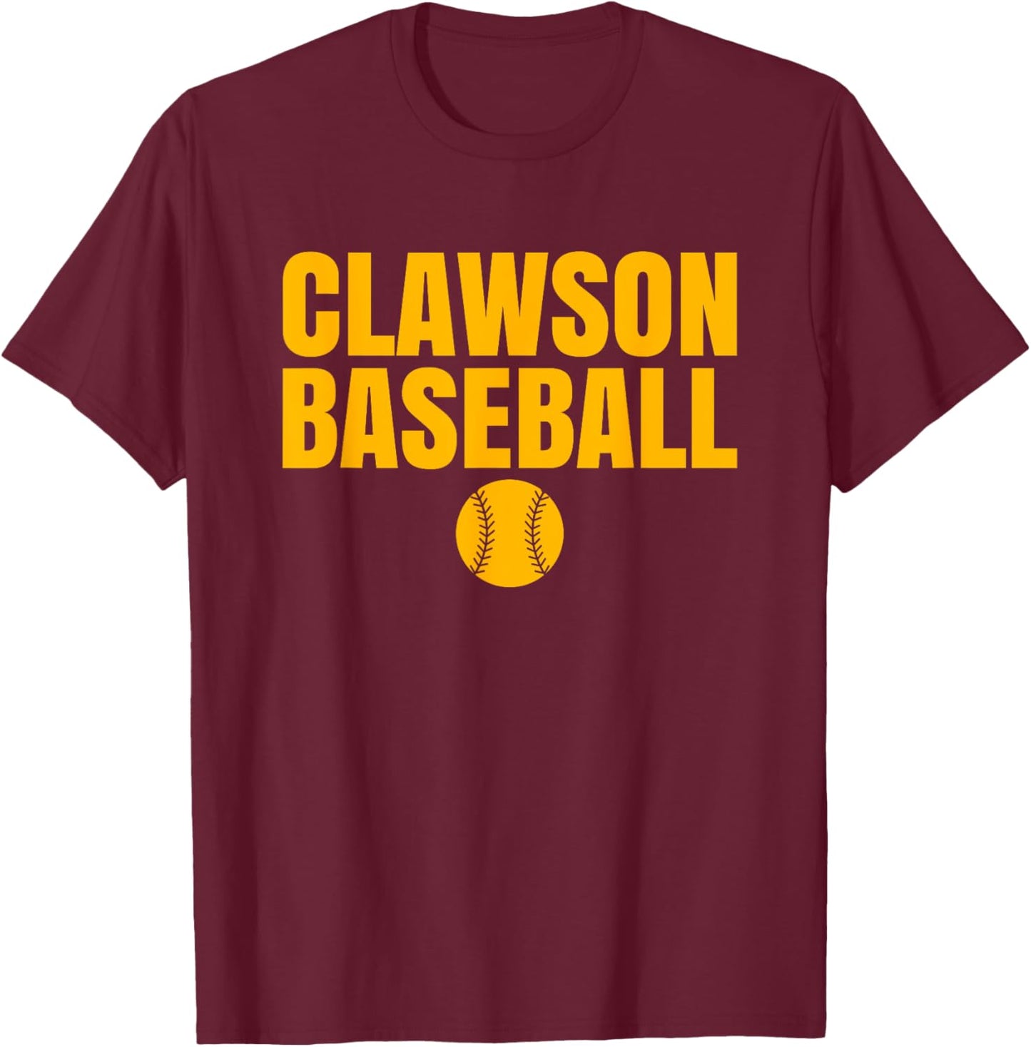 Clawson High School Baseball T-Shirt - T-Shirt | Maroon