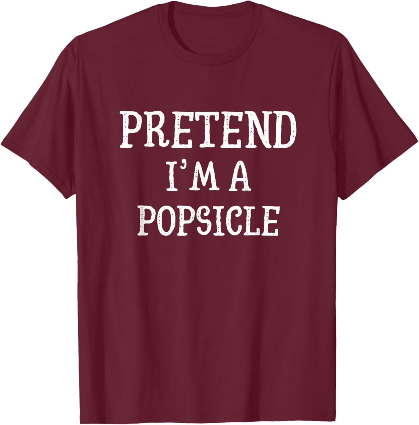 Pretend I'm A Popsicle Halloween Costume Matching Group Kids T-Shirt - T-Shirt | Maroon