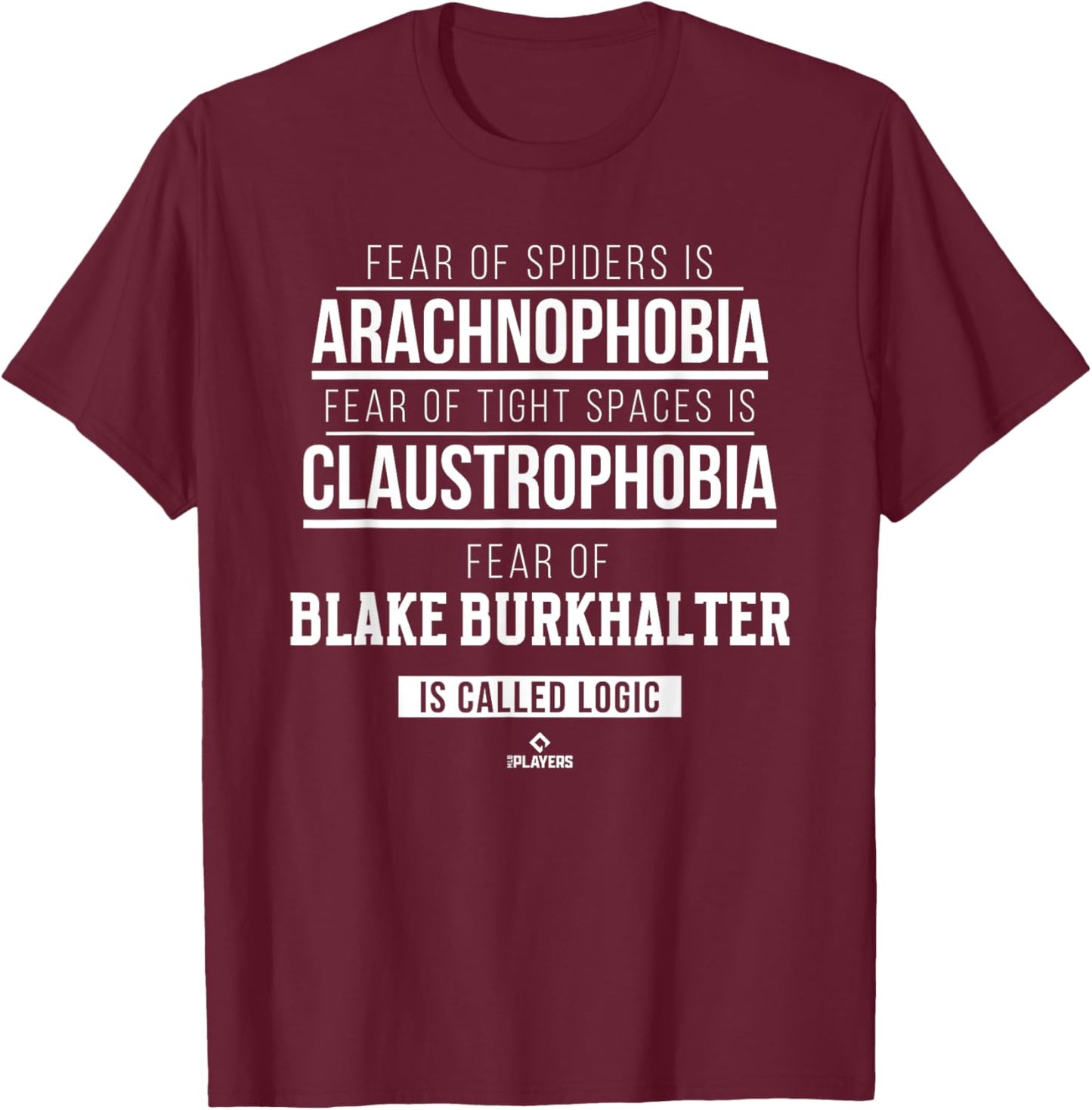 Fear of Blake Burkhalter Prospect Baseball Fan Gear T-Shirt - T-Shirt | Maroon