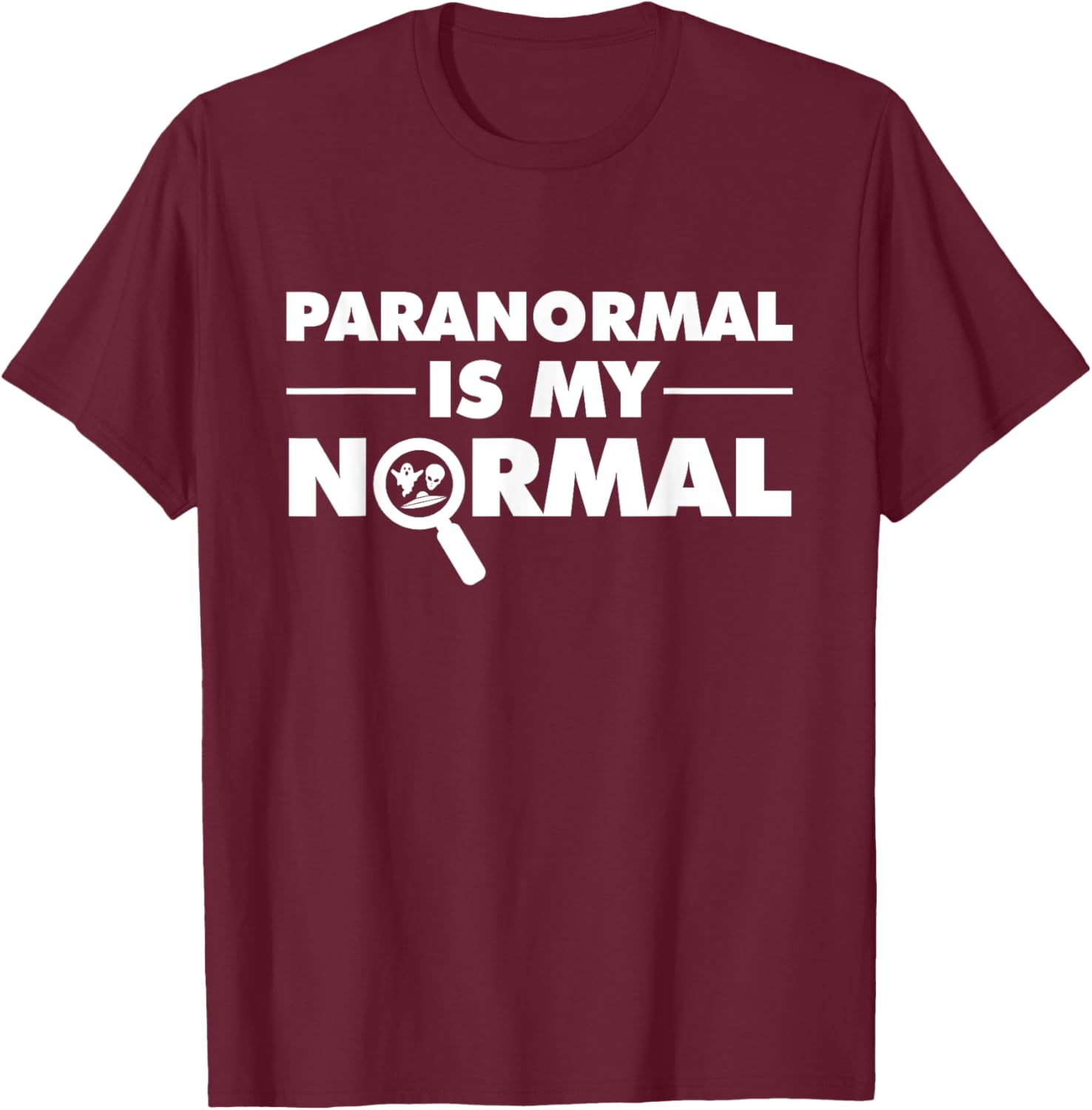 Funny Paranormal Investigator Ghost Hunting Men Women Boys T-Shirt - T-Shirt | Maroon