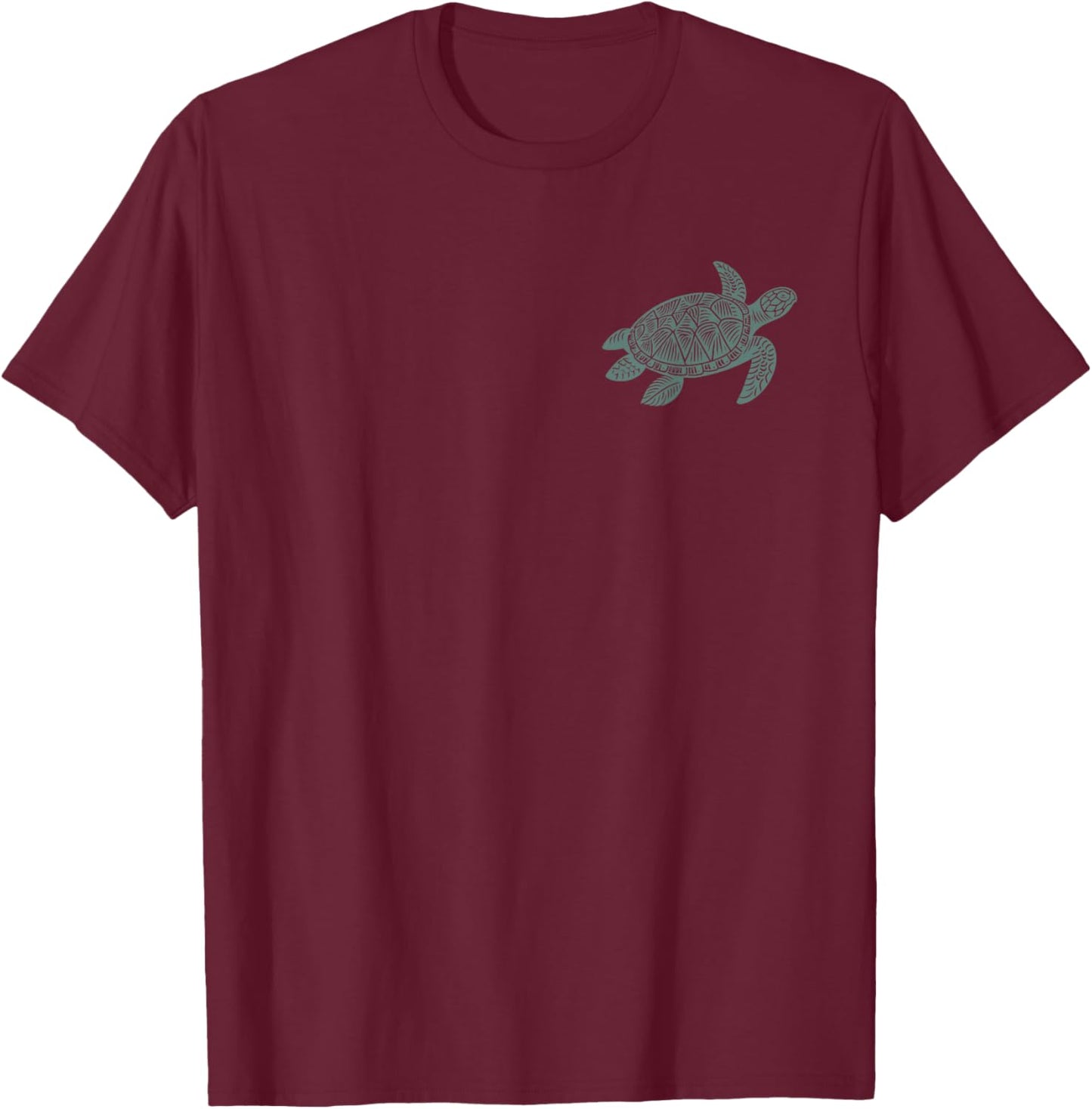 Love Sea Turtles Ocean Lovers Nature T-Shirt - T-Shirt | Maroon