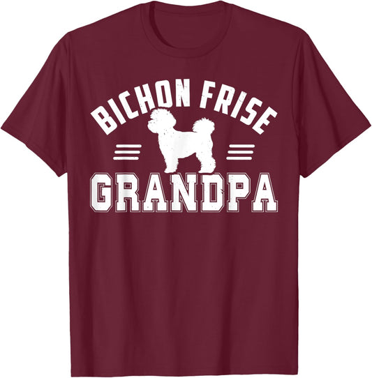 Bichon Frise Grandpa Bichon Frise Dog Women T-Shirt - T-Shirt | Maroon