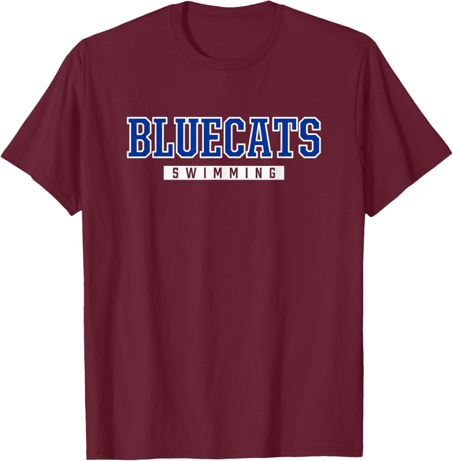 Coleman Bluecats Swimming T-Shirt - T-Shirt | Maroon