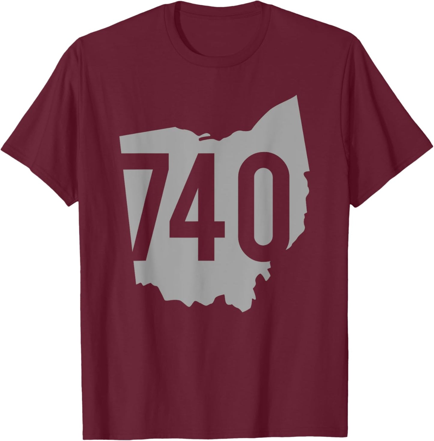 740 Area Code, Lancaster, Zanesville, Athens, Ohio T-Shirt - T-Shirt | Maroon