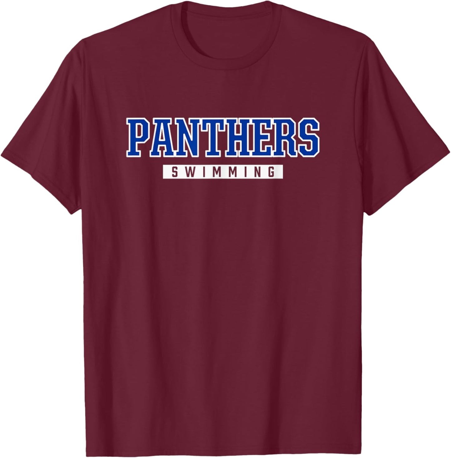 Harrah Panthers Swimming T-Shirt - T-Shirt | Maroon