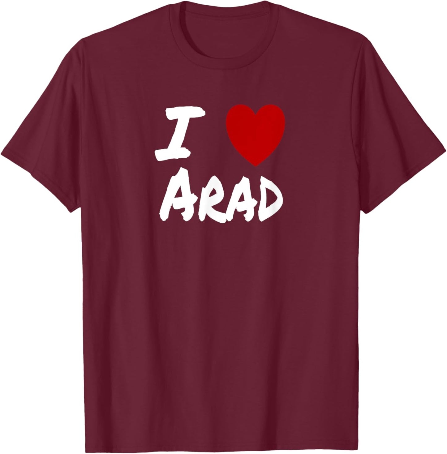 I Heart (Love) Arad Travel Vacation Tourism Romania T-Shirt - T-Shirt | Maroon