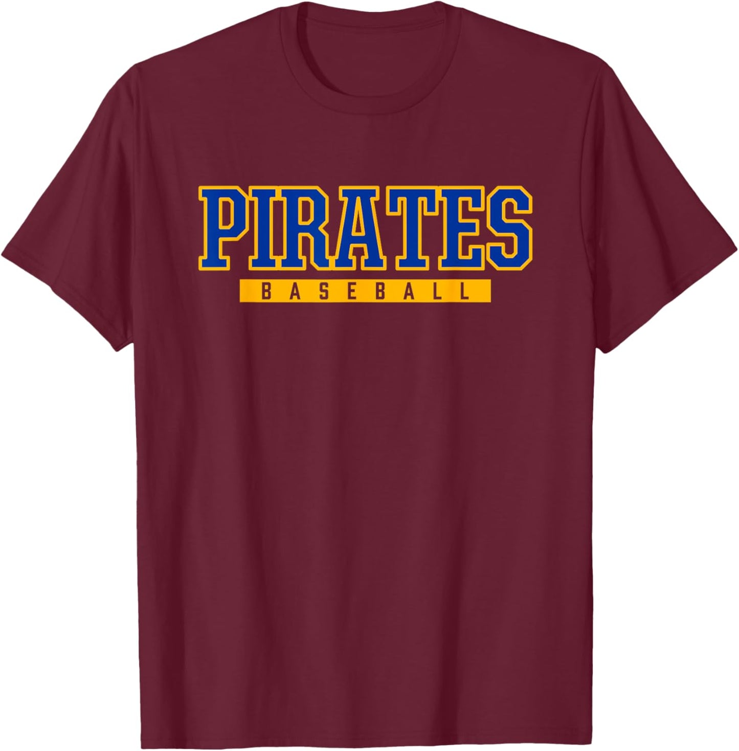 Fernandina Beach Pirates Baseball T-Shirt - T-Shirt | Maroon