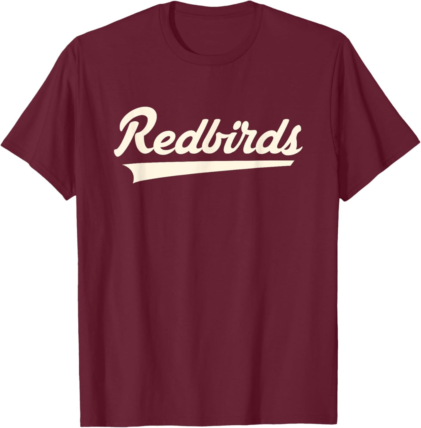 Redbirds Alton Vintage Swoosh HS T-Shirt - T-Shirt | Maroon