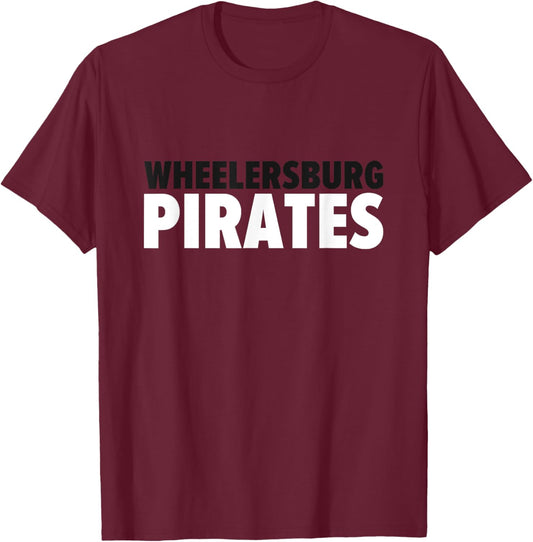 Wheelersburg Pirates Bold T-Shirt - T-Shirt | Maroon
